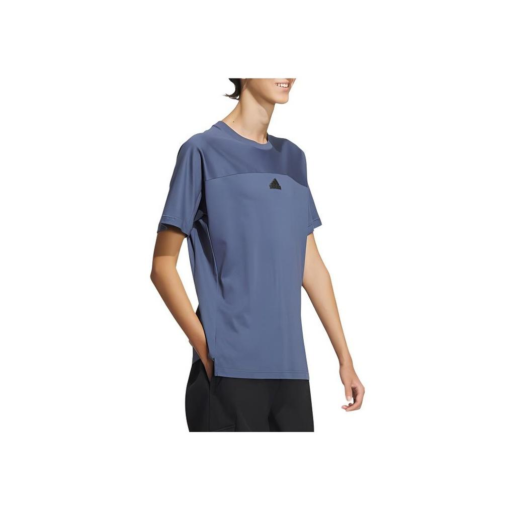 Adidas Comfortable Casual Sports Crew Neck Short Sleeve T-Shirt Men Tops Sky-Blue IT3938