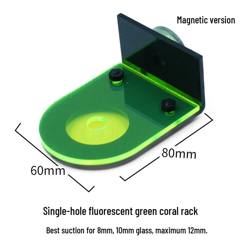 Fluorescent Acrylic Coral Propagation Base with Suction Cups for SPS and Soft Corals.
