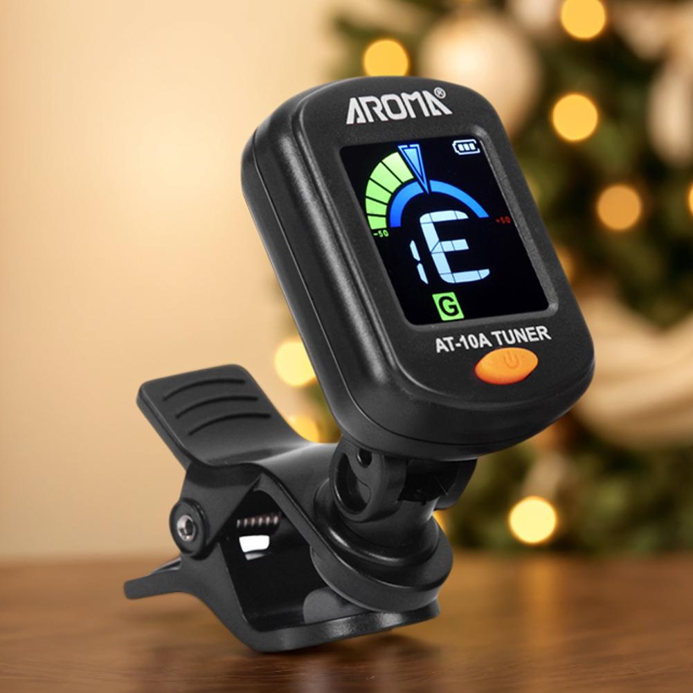 Guitar Tuner Foldable Rotatable Digital Electronic Tuner Acoustic Guitar Tuner for Bass Ukulele Chromatic Guitar Accessories