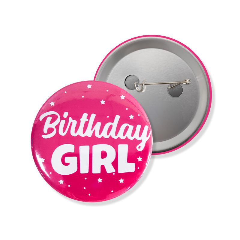 

Новые тематические значки для мальчиков и девочек на день рождения, значки из жести ручной работы 2pcs