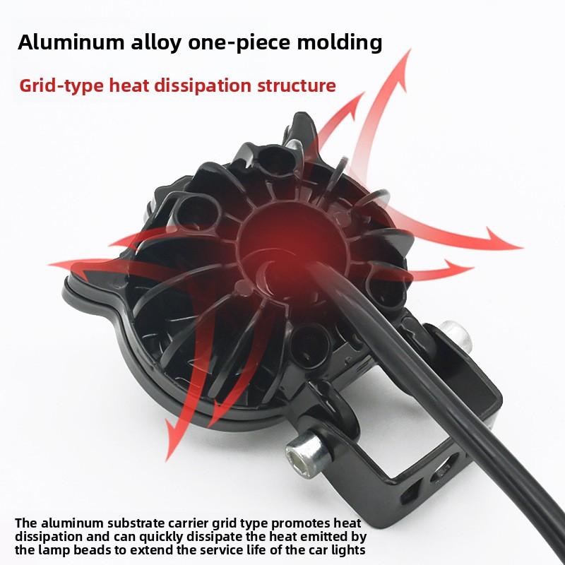 Electric Vehicle Motorcycle LED Super-bright Owl Headlights, 12V - 80V High-intensity Lens Waterproof Lighting Fixture