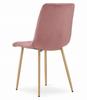 TURIN chair - pink velvet / wood color legs x 1