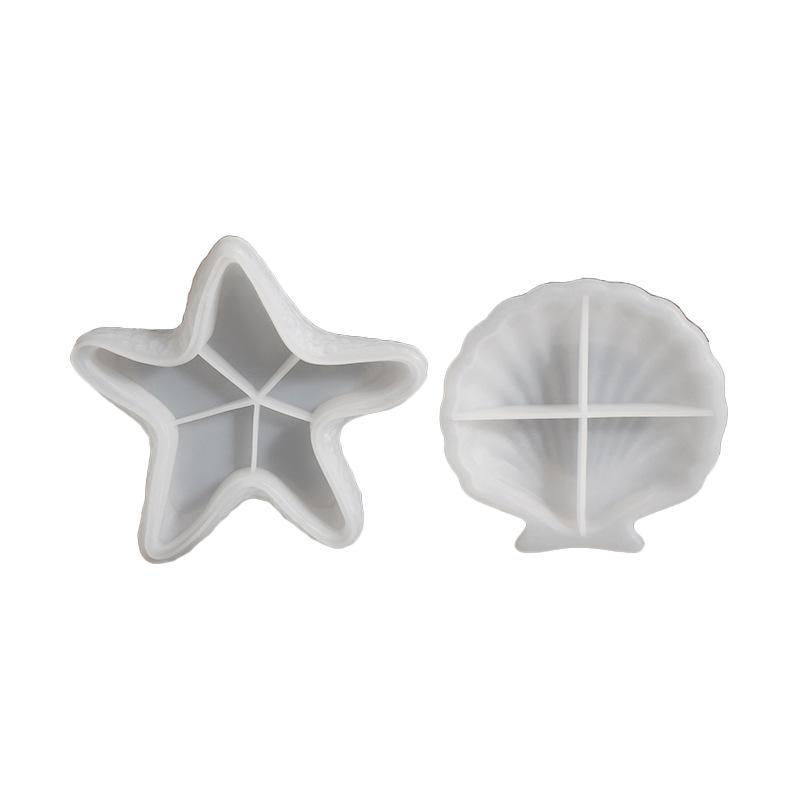 Seashell Starfish Shaped Silicone Mould Multipurpose Craft Mold for Candle Plaster Resin Ornament Making