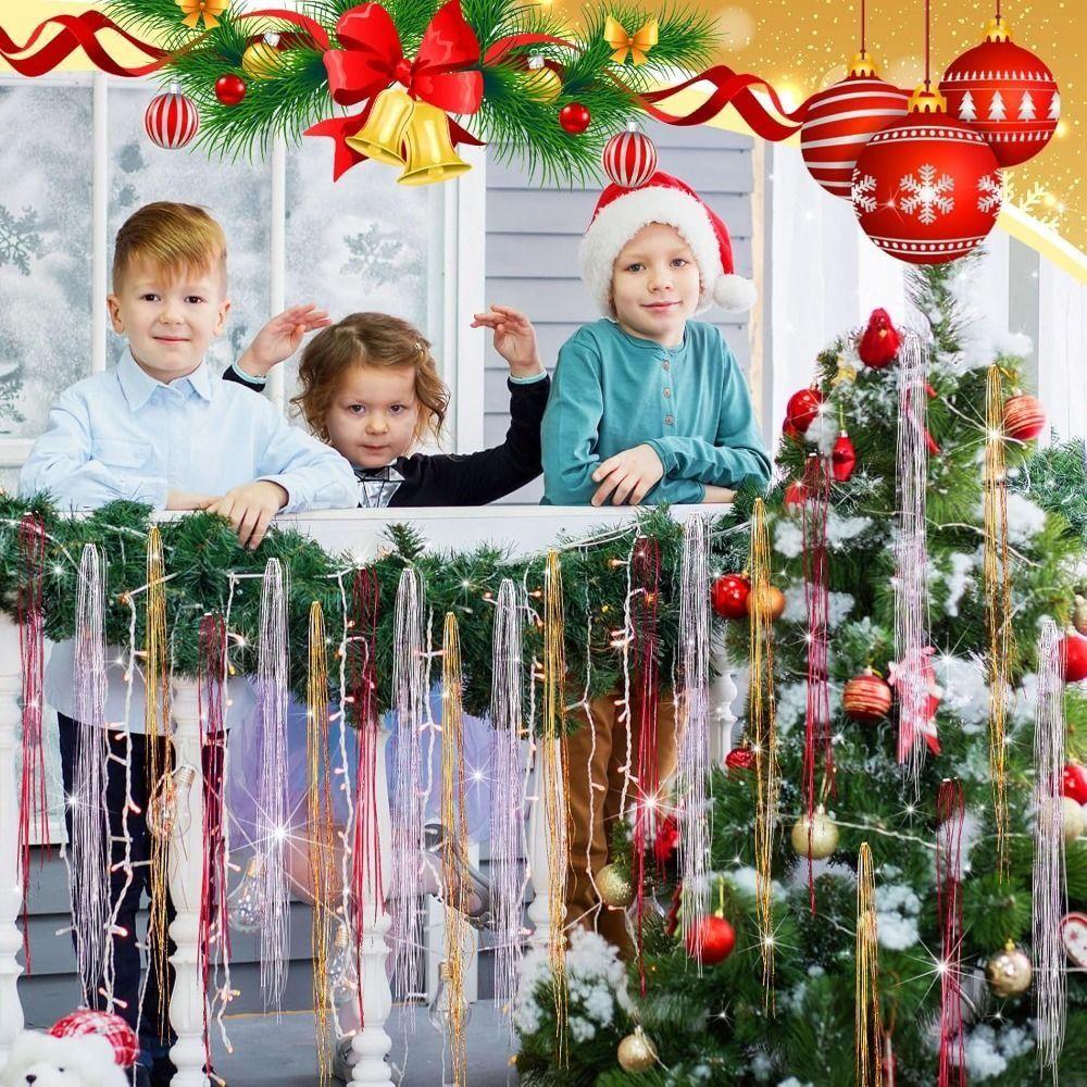 Festivals Decor Tinsel Icicle Strands Christmas Tree Tinsel Icicles  Christmas Decoration Supplies