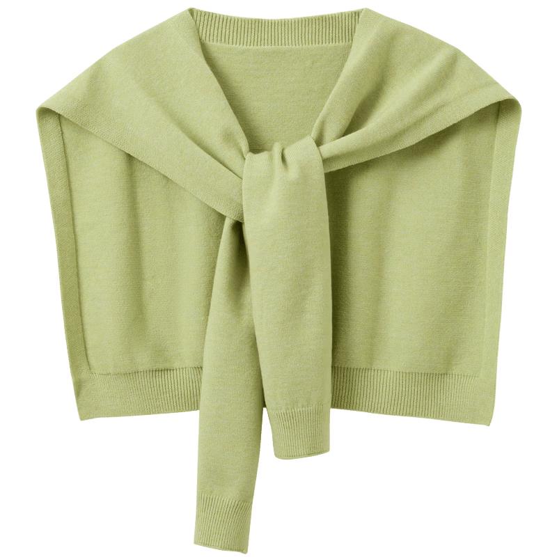 Sancai 2026 Solid Preppy Knitted Shawl One Size