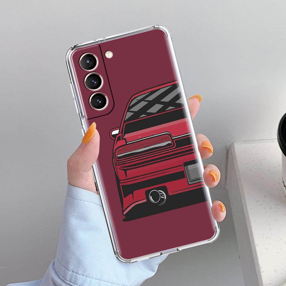Phone Case For Samsung Galaxy S26 S25 S24 S23 S22 Ultra S20 S21 FE 5G Plus Soft Clear Cover Japan JDM Sports Cars Comic