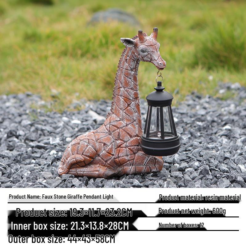 

Популярный садовый светильник на солнечной батарее в виде жирафа: Креативная полая скульптура животного для дома и двора