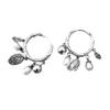1 Pair Women Earrings Imitation Pearls Beads Tassel Hoop Earrings Retro Style Round Earrings Jewelry Gift