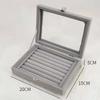 Jewelry Storage Box Earring Ring Jewelry Display Box Jewelry Classification Dustproof Transparent Flip Lid Jewelry Bo