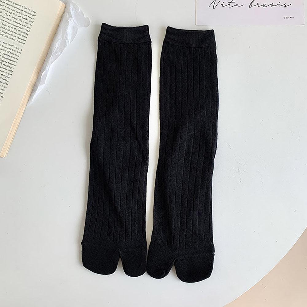 Japanese Style Mid Tube 2 Finger Socks For Women Thin Breathable Casual Cotton Socks Split Toe Socks 2 Toe Socks with Fingers