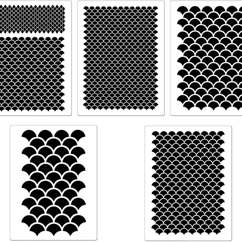Balık Pulu Şablonu Yüz Boyama Şablonları Boyama İçin Şablonlar Makyaj Şablonu Yeniden Kullanılabilir Yüz Boyası Şablonları