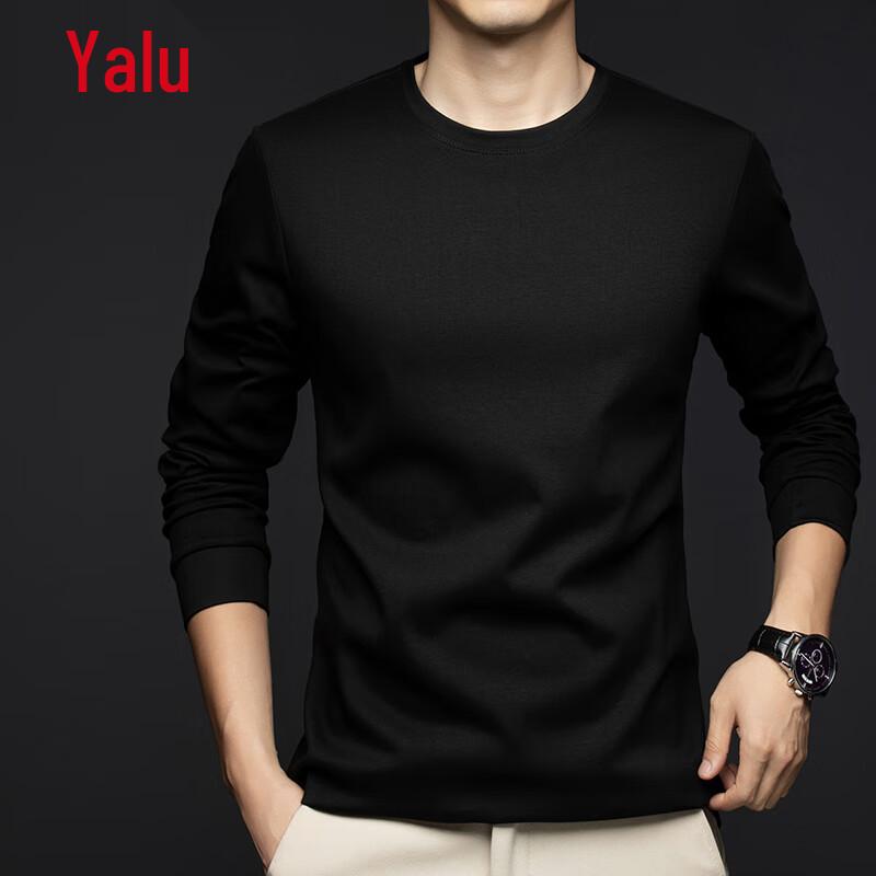 Yalu Men's Anti-Wrinkle Cotton Blend Long-Sleeve T-Shirt