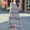Women's Plus Size Striped Floral Maxi Dress, Sleeveless Loose Casual Sundress (XL-5XL)