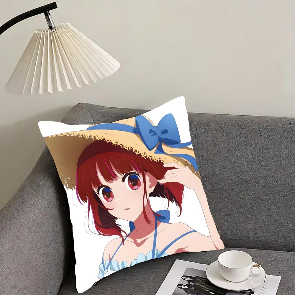 Oshi No Ko Kana Arima Cushion Cover Reversible Plush Pillow Cover – For Car, Sofa, Bedroom, Perfect As a Gift.