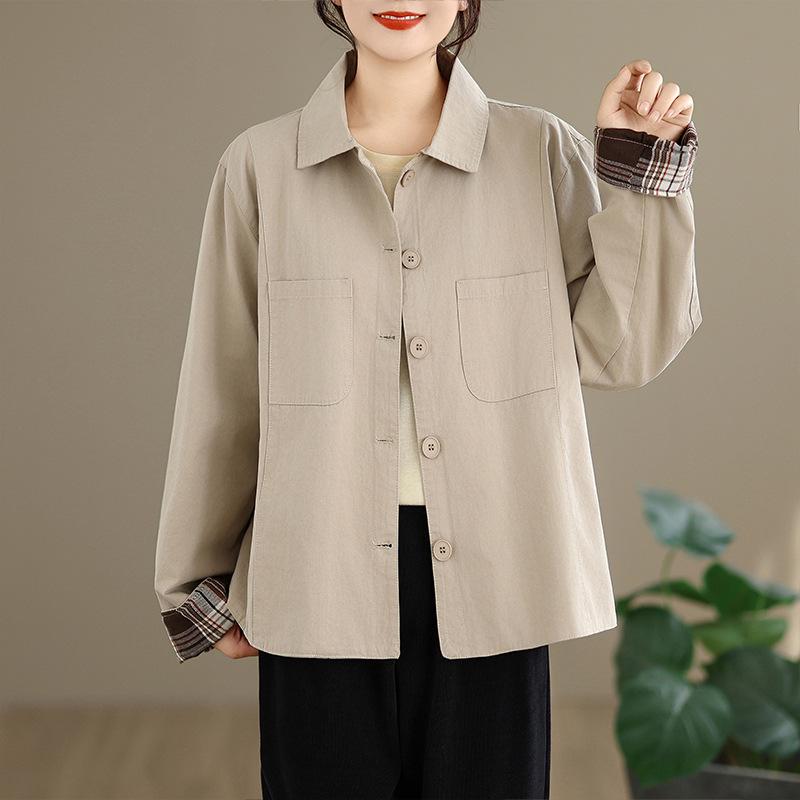 2026 Korean Style Plus Size Women s Casual Windbreaker Jacket - Flattering Spring/Autumn Fashion L