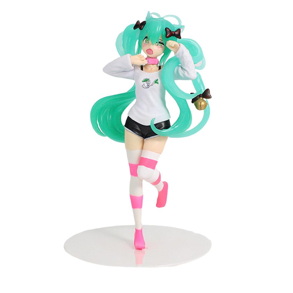 20CM Anime Hatsune Miku Puppenmodell Cartoon Niedlich Tischdekoration Geeignet für Auto Armaturenbrett Dekoration Niedliches Feiertagsgeschenk