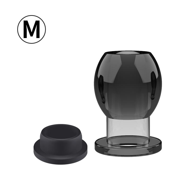 Leak-Proof Transparent Anal Beads with Stopper, Outdoor Use, Hollow Design for Safe Play.