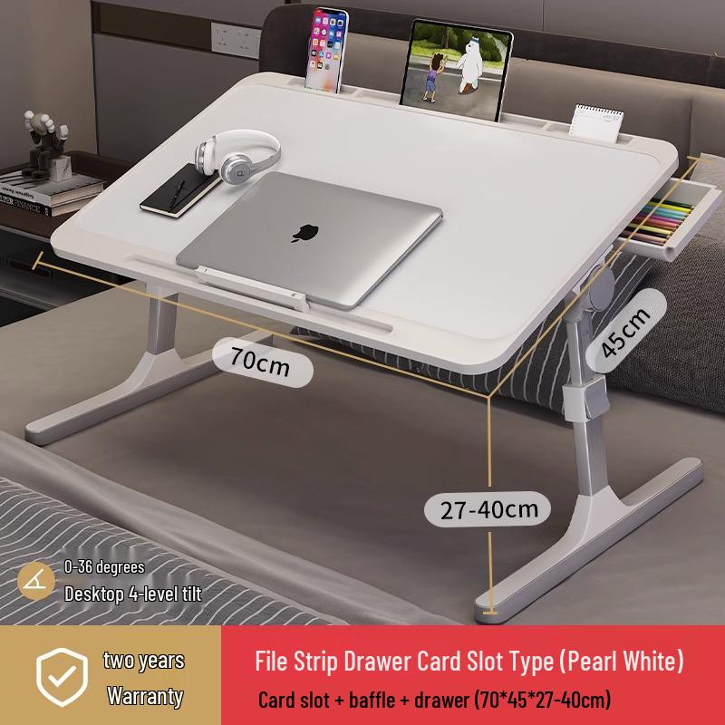Adjustable Bedside Table: Folding Computer Desk for Student Dorms, Bedrooms, or Home Study