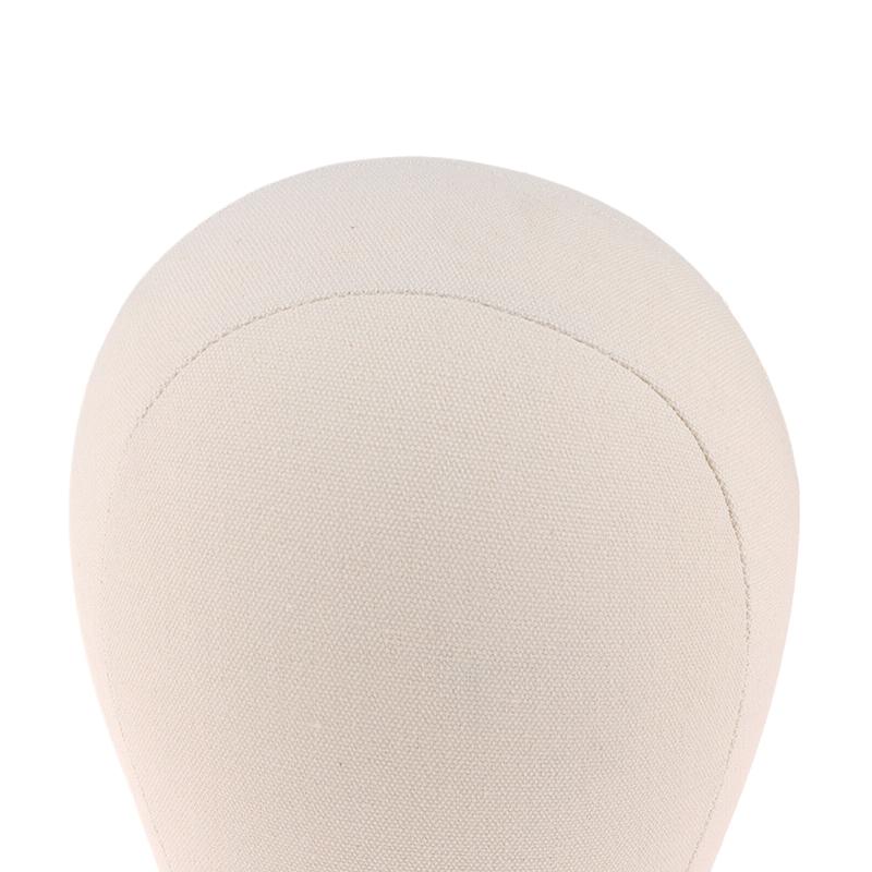 Canvas Wig Head Wig Stand 21-24Inch Mannequin Head For Hairstyling Displaying Making Wig Stand With Head Wig Supports Holder