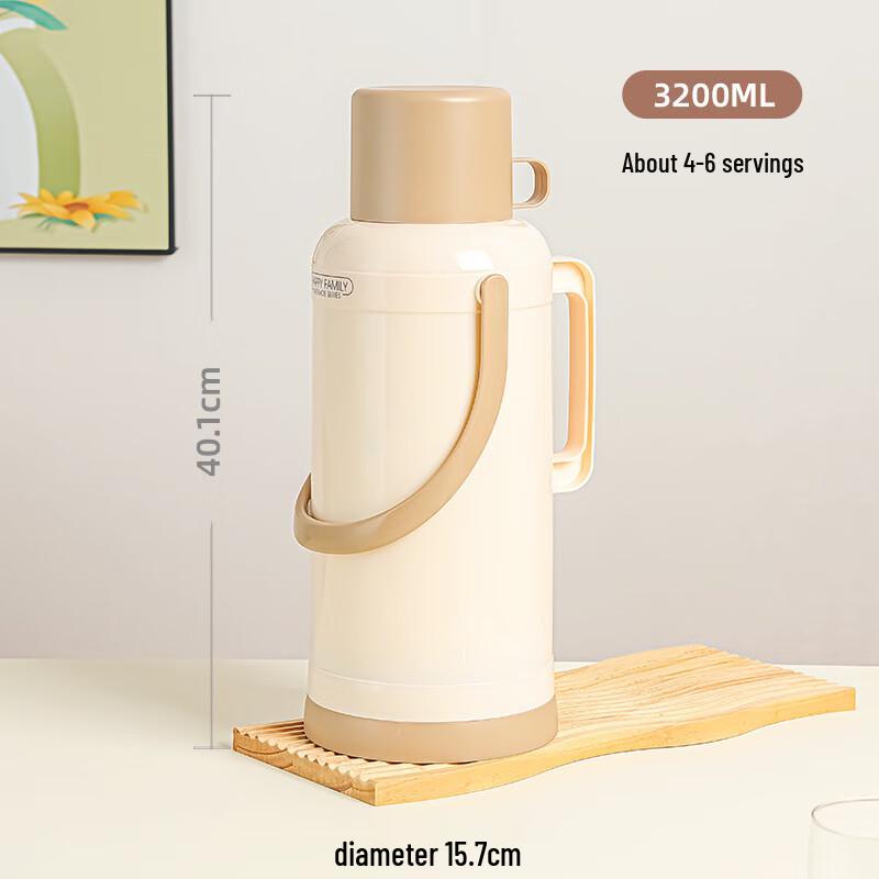 MRSIKEY Large Capacity Insulated Thermos Pot with Glass Liner