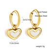 LUXUKISSKIDS Korean Fashion Moon Earrings For Woman Heart Drop Pendients With Shell Cute Crown Steel Kids Dangling Round Clips