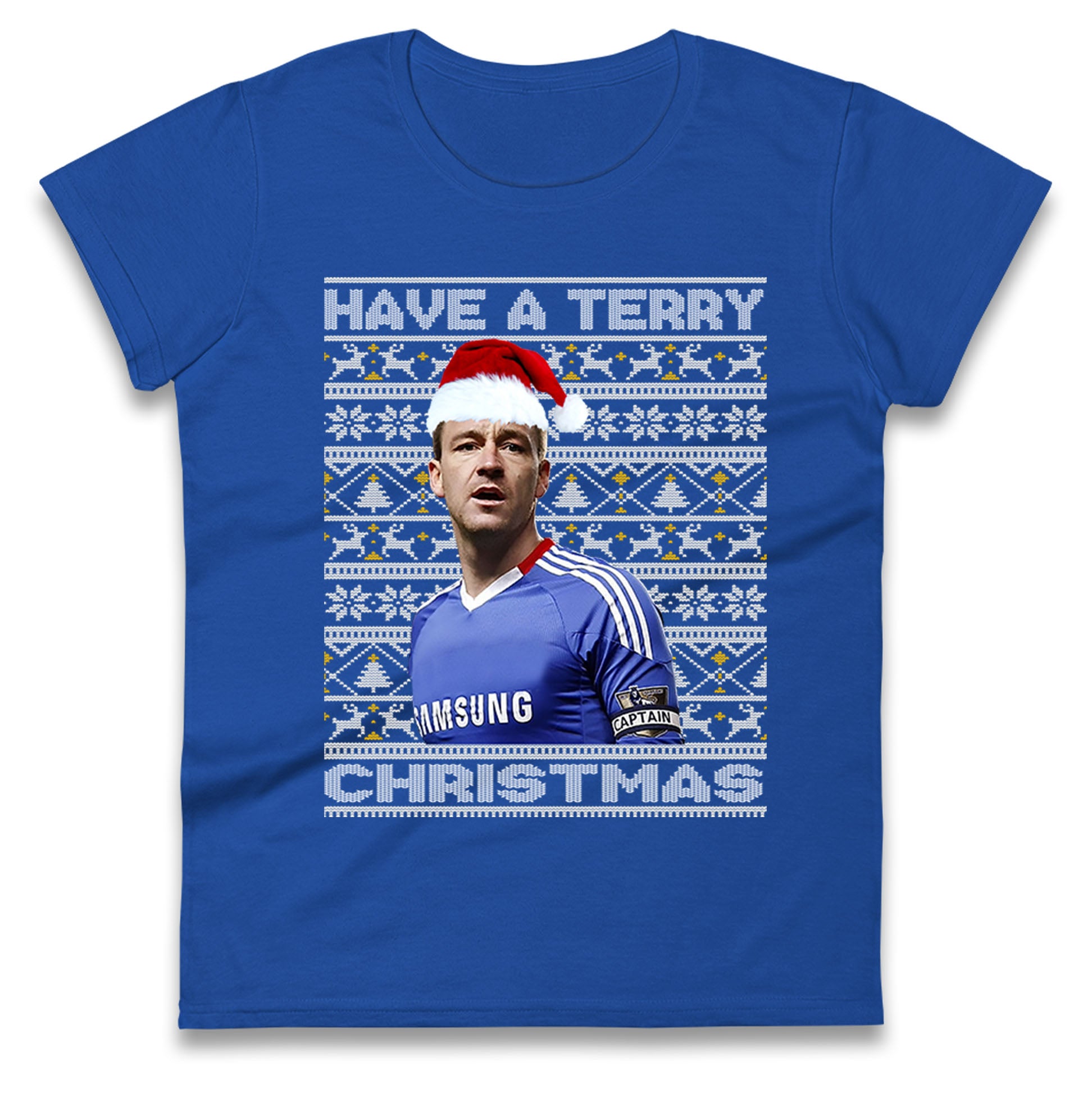John Terry Christmas Football Womens T Shirt Mens Tops Tees Unisex Chelsea FC Top 3XL