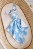 Bunny Cuddly Toy Doudou Double-Sided Cotton and Minky - Blue Owls - White