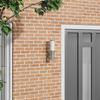 Outdoor Wall Lamp Silver 15 x 7.5 x 33 cm Stainless Steel and Plastic