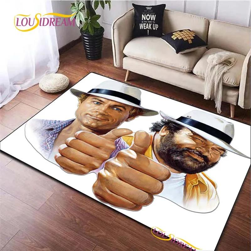 Tapis Bud Spencer & Terence Hill Salon Chambre à coucher Tapis de Yoga Table Porte Cuisine Tapis de Sol Antidérapants Accessoires de Photographie Alfombra