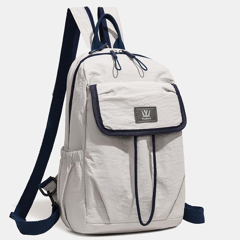 Waterproof Backpack with Front Pocket Nylon Solid Color Casual Backpack