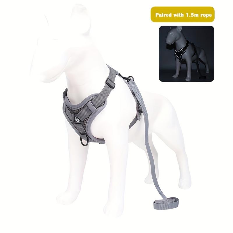 Dog Harness And Leash Set, Vest Style Pet Chest And Back, Reflective And Breathable Dog Harness For Walking