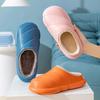 Fashion EVA Waterproof Indoor Slippers Women Men Winter Platform Shoes Warm Plush Kitchen Working Slippers Female Male Home Floor Slides