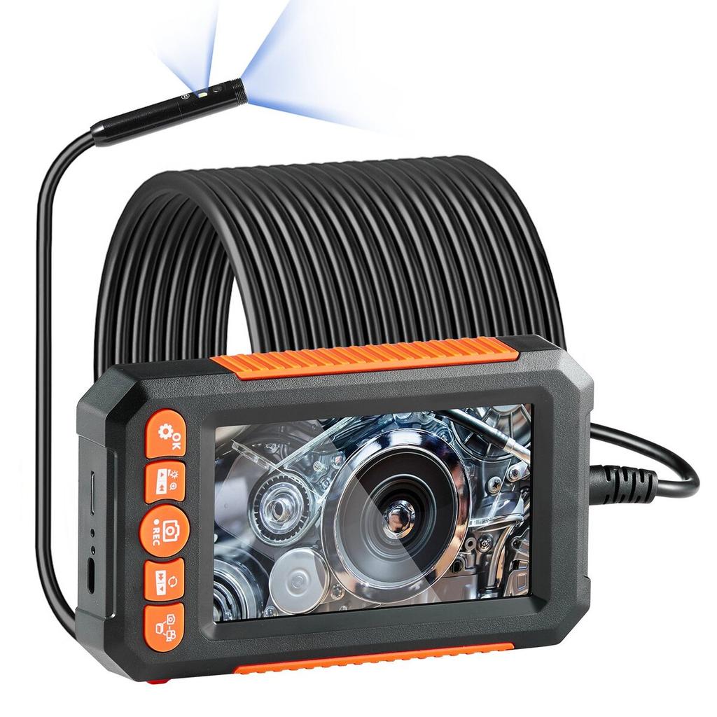 Endoscope Camera with Lights Dual Lens Borescope 49.2FT Cable 4.3" Screen