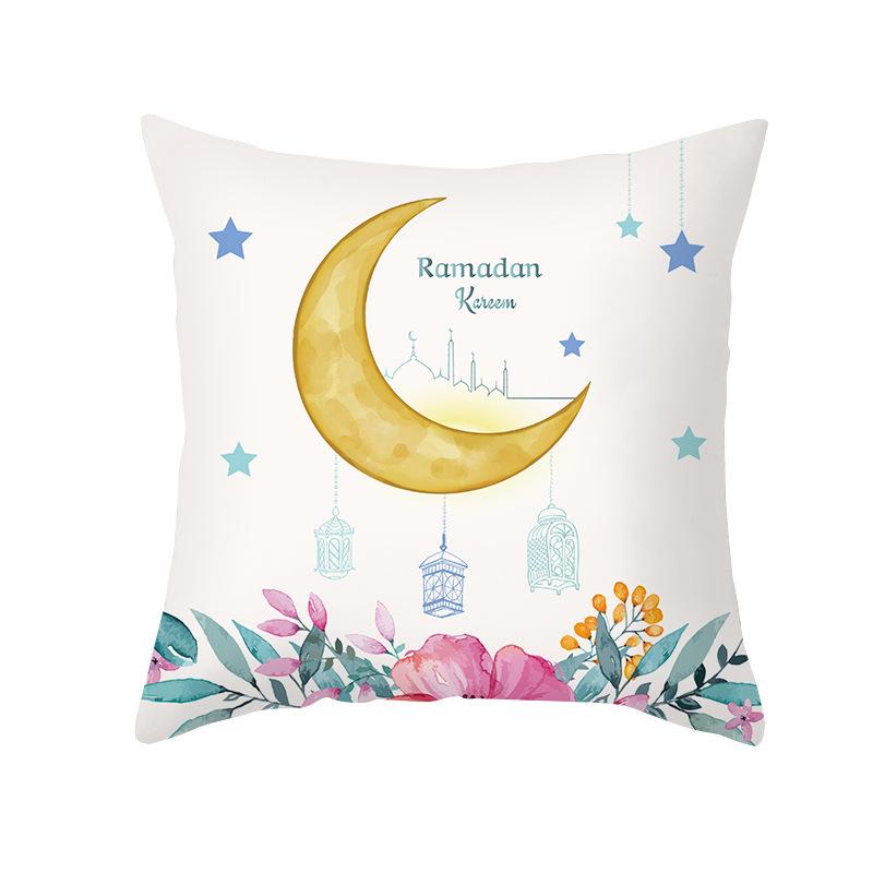 2024 Eid Mubarak Pillowcase Decor for Home Sofa Cushion Cover Islamic Ramadan Kareem Decoration Mosque Muslim Pillow Cover Gifts