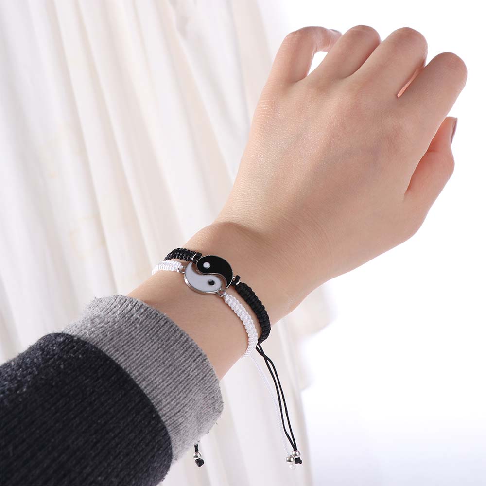 1 Pair Yin and Yang Taichi Friend Bracelet Bagua Taichi Hand Rope Taichi Bracelets  Men Women