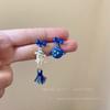 Children'S Fun Cartoon Bow Puppy Fringed Earrings Women'S Niche Design Sense Love Planet Earrings Premium Sense Earrings