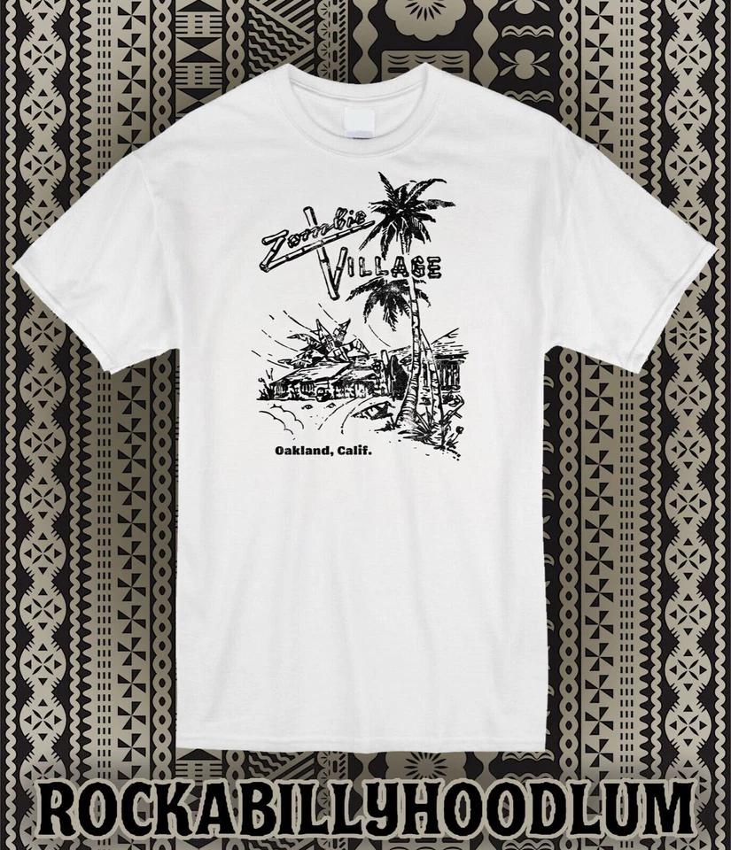 

Retro Tiki T Shirt Bar Mug Restaurant Polynesian Zombie Village Oakland CA L