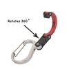 Multifunktionaler Hybrid-Getriebeclip-Karabiner, 360 Grad drehbarer Haken, starke Schnalle, Camping, Wandern, Reiserucksack, Outdoor-Gadget
