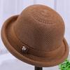 Summer Hat Women's Sunshade Hat Lightweight Breathable Knitted Dome Bowl Hat Women