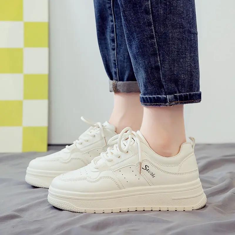 Fashion Spring Autumn Women's White Shoes Sports 2024 New Athletic Ladies Footwear Sneakers Vulcanized Shoe A On Sale Daily Routine In H