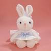 Plush Rabbit Toy With Dress And Bow Decoration For Girls