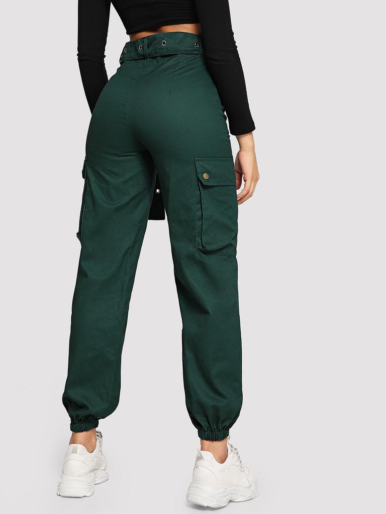 SHEIN lazo del uno mismo pantalones utilidad sólidos - comprar a precios  bajos en la tienda en línea Joom