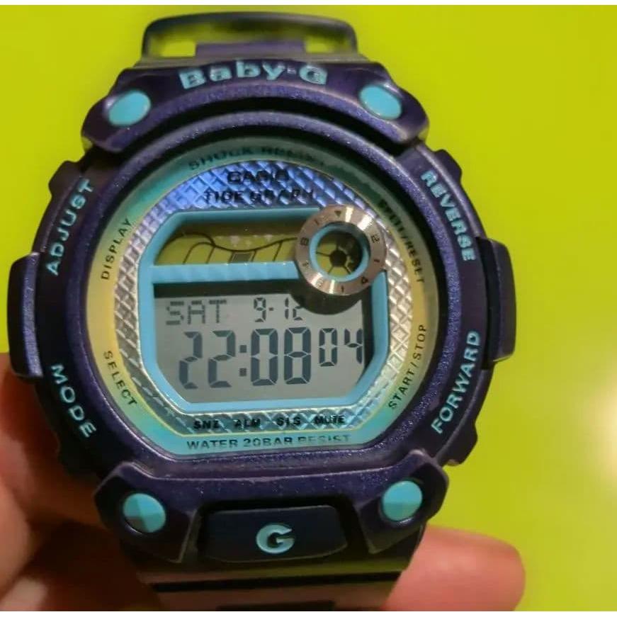 Used Baby-G TIDE GRAPH Navy-like Purple CASIO