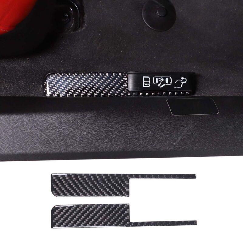 Carbon Fiber Emergency Door Lock Switch Sticker Trim For Corvette C8 -
