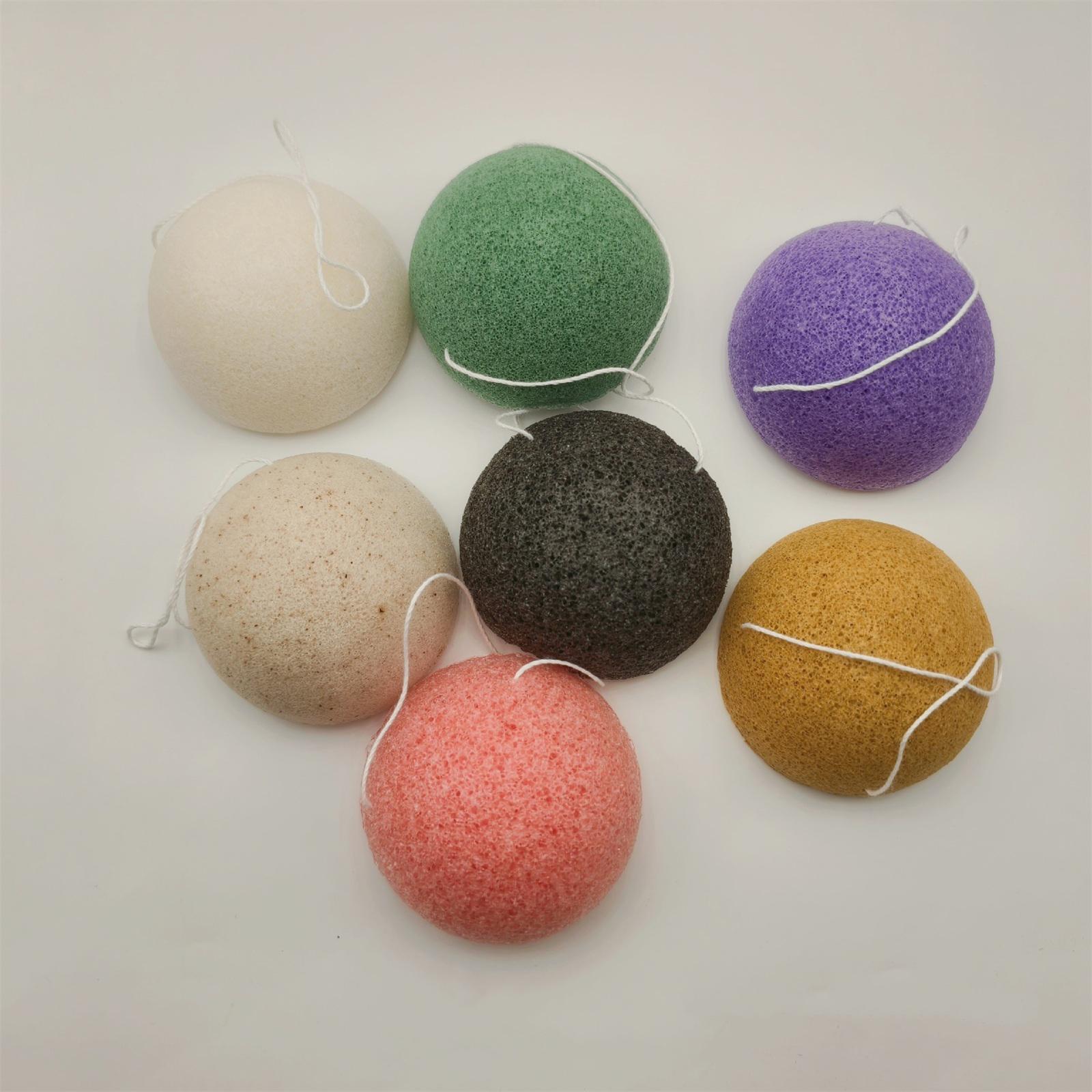 Konjac Facial Wash, -dried Konjac Oil, Washing Cotton, Water Droplet Semi Spherical Cleaning Sponge One Size жёлтый