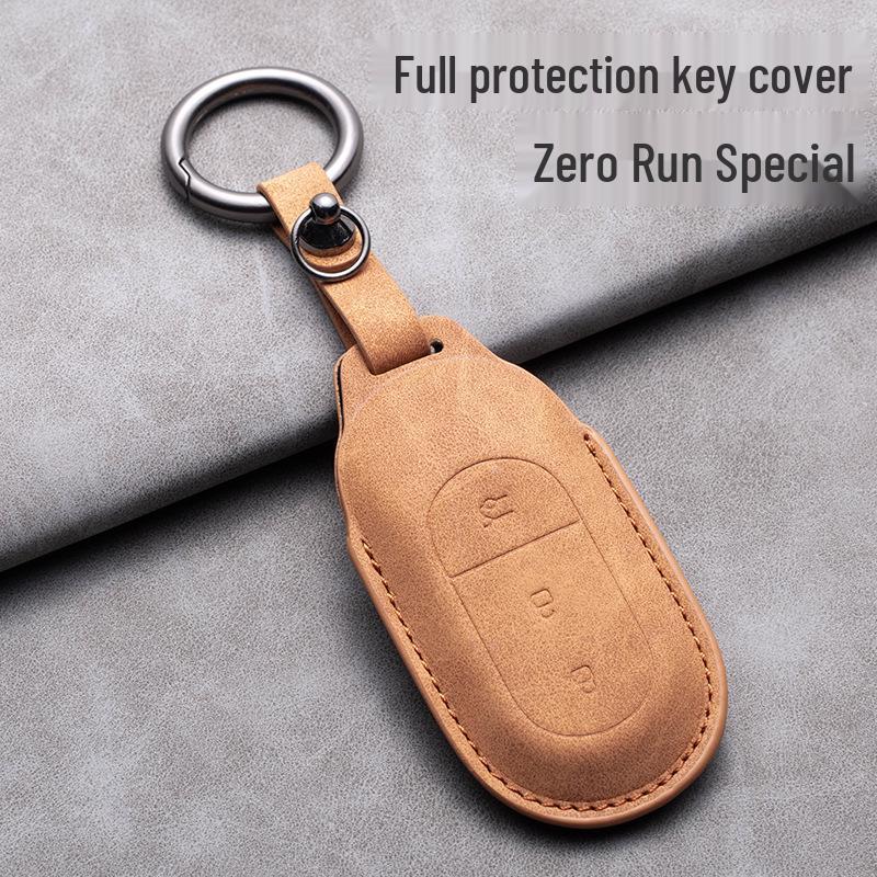 Li Auto C11 High-End Lambskin Key Case: Original Color Buckle Bag for Car Keys