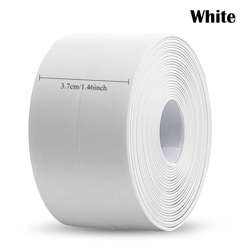 PVC Waterproof Sealing Tape Bathroom Toilet Caulk Tapes Kitchen Sink Countertop Mildew Fouling Proof Sealer Self Adhesive Strip