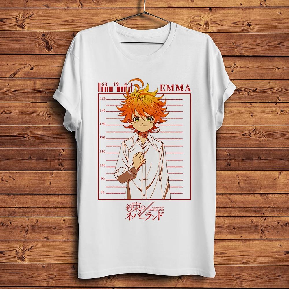 Emma Norman Funny Anime Tshirt,White Casual Short Sleeve T Shirt,Unisex Otaku Streetwear,Promi