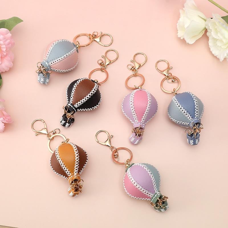 Phone Straps  Air Balloon Diy Keychain Leather Versatile Car Key Ring Handmade Ins Keychain Lanyard Bag Charms