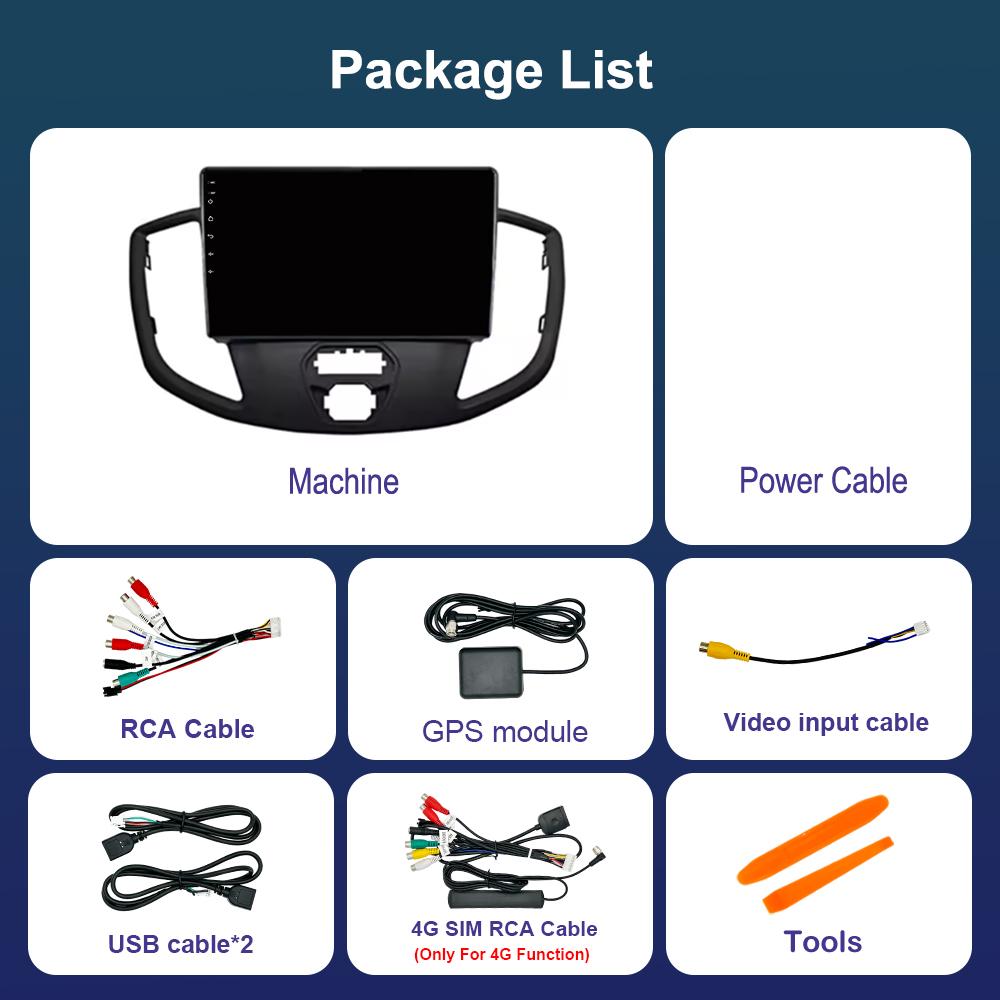 GPS Navigation Android Intelligent System for Ford Transit 2015 Car Radio Multimedia Player WiFi HD Touch Screen 4G Head Unit